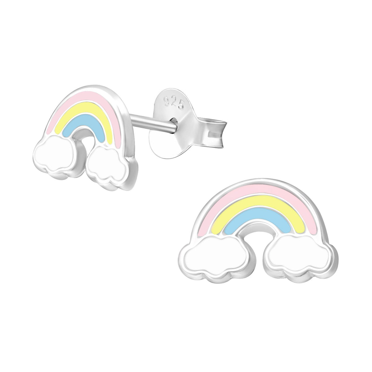 Rainbow Design Stud Earrings in SS