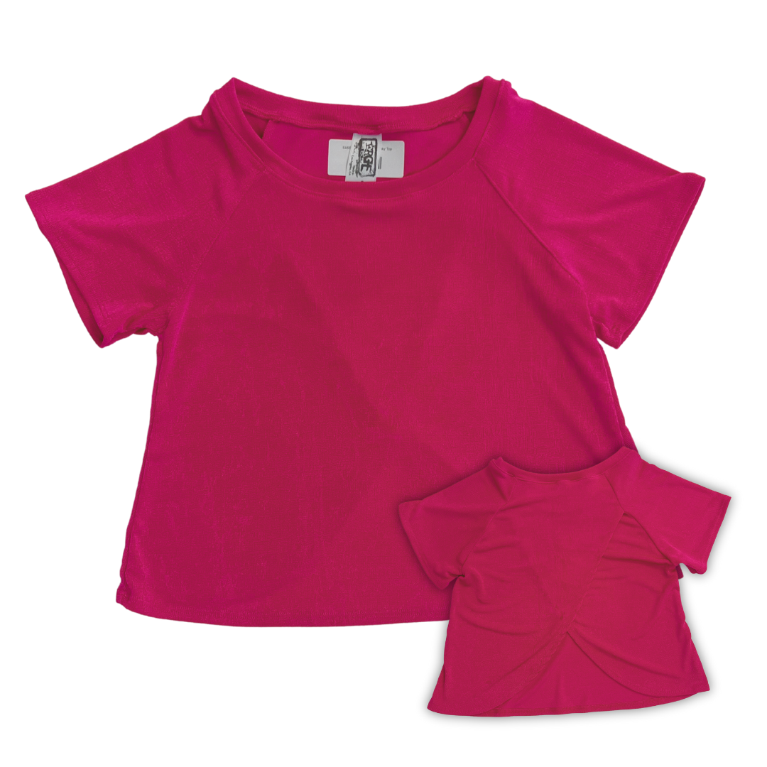 S85SY PinkHot Solid Slinky Top