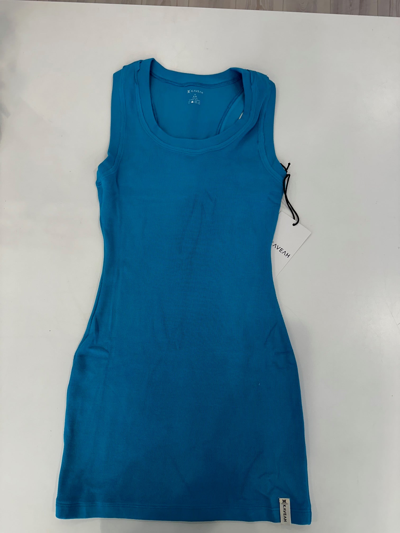 Ribbed Tank Mini Turq Dress 14 Ribbed Tank Mini Turq Dress 14