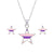 Striped Star Necklace and Earrings Set