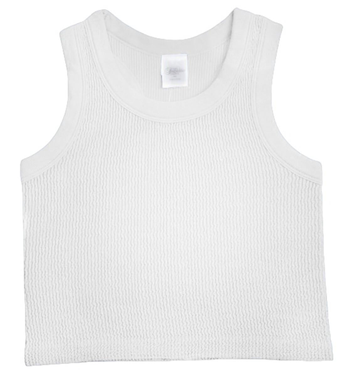 Smocked Tank Top White