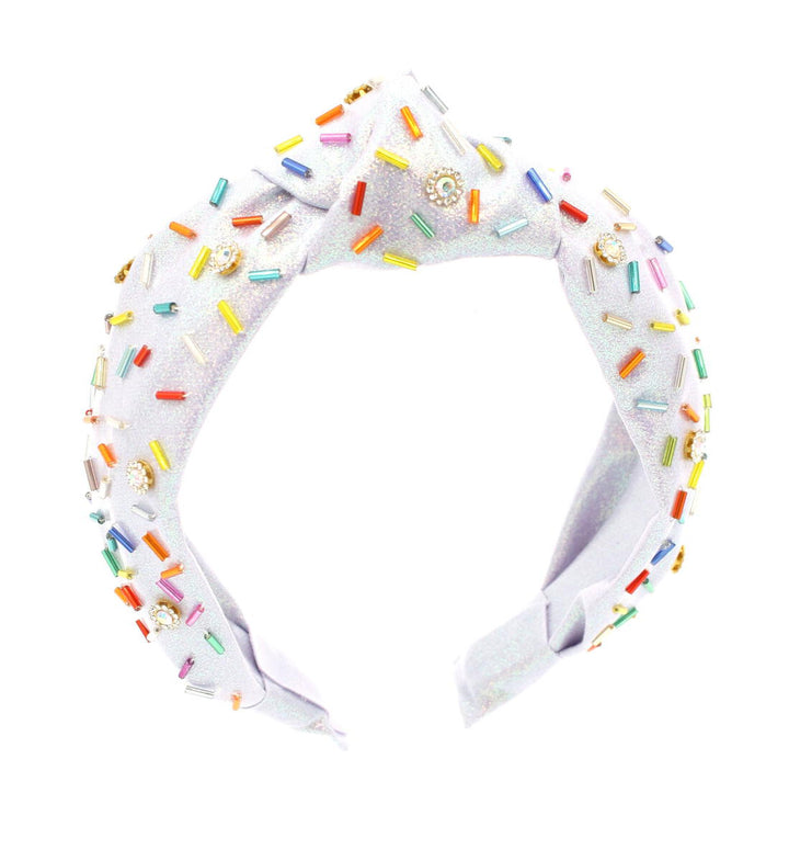 Shimmer jewel sprinkle knot headband