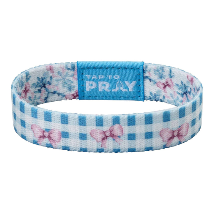 Tap To Pray® Wristband – Blue Belle: Small