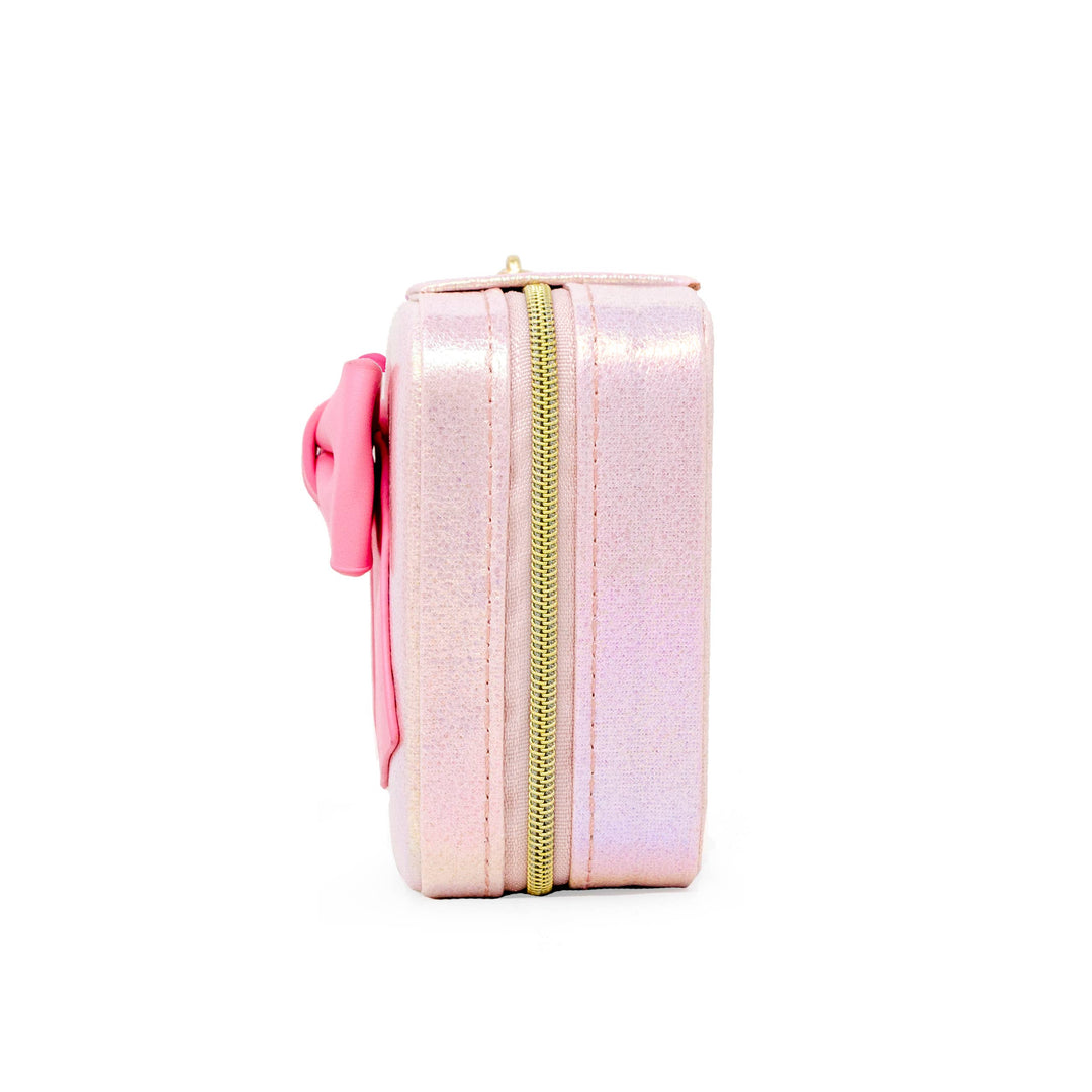 Shiny Jumbo Bow Jewelry Box: Hot Pink