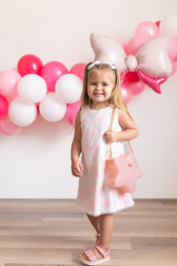 Light Pink Sparkle Jelly Star Purse