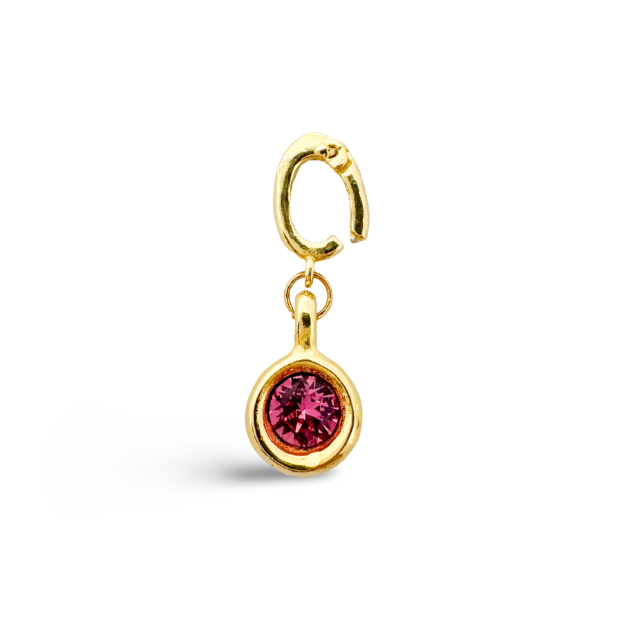 Birthstone Classic Gold Charms: April - Diamond