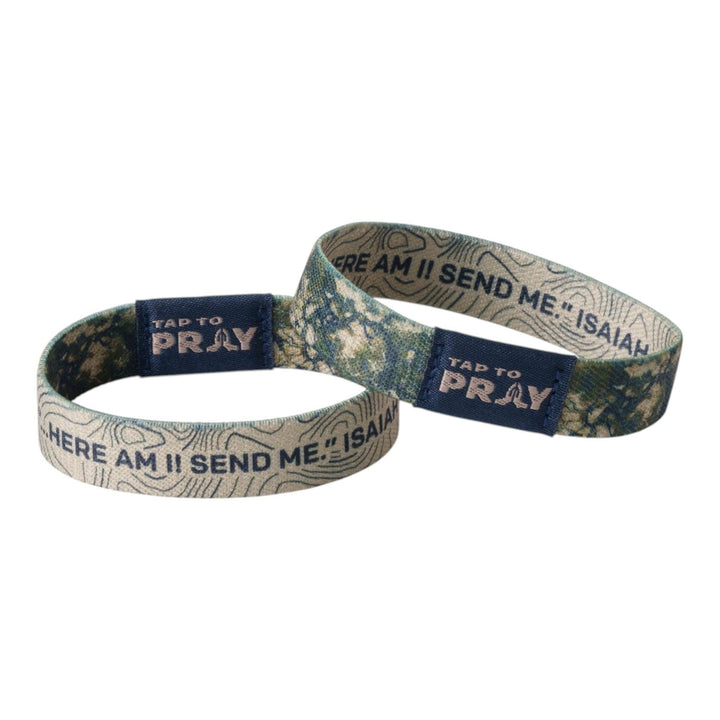 Tap To Pray® Wristband – Valor Camo: Large