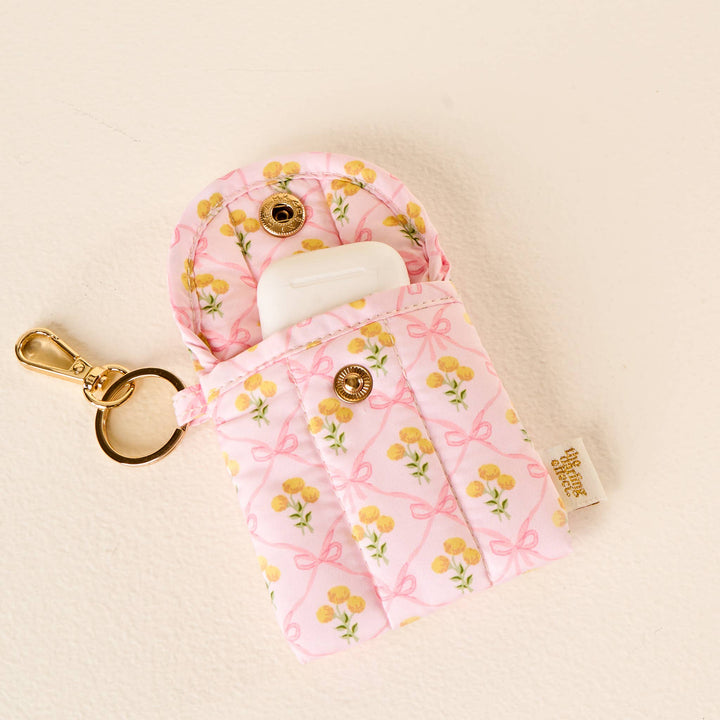 Puffy Earbud Case Keychain-Marigold Lane Pink