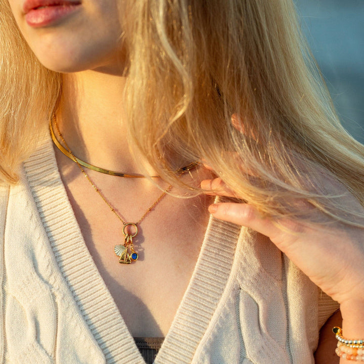 Birthstone Classic Gold Charms: April - Diamond