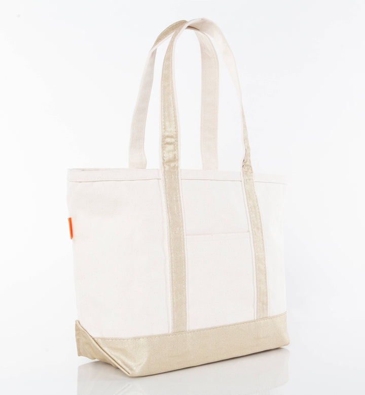 Medium Metallics Classic Tote: Rose Gold