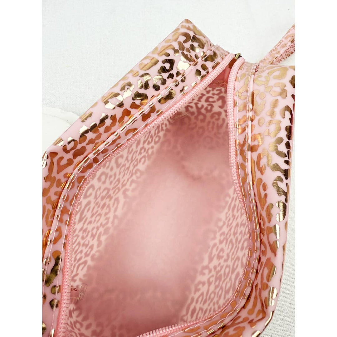 Waterproof Fabric Leopard Pattern Cosmetic Bag