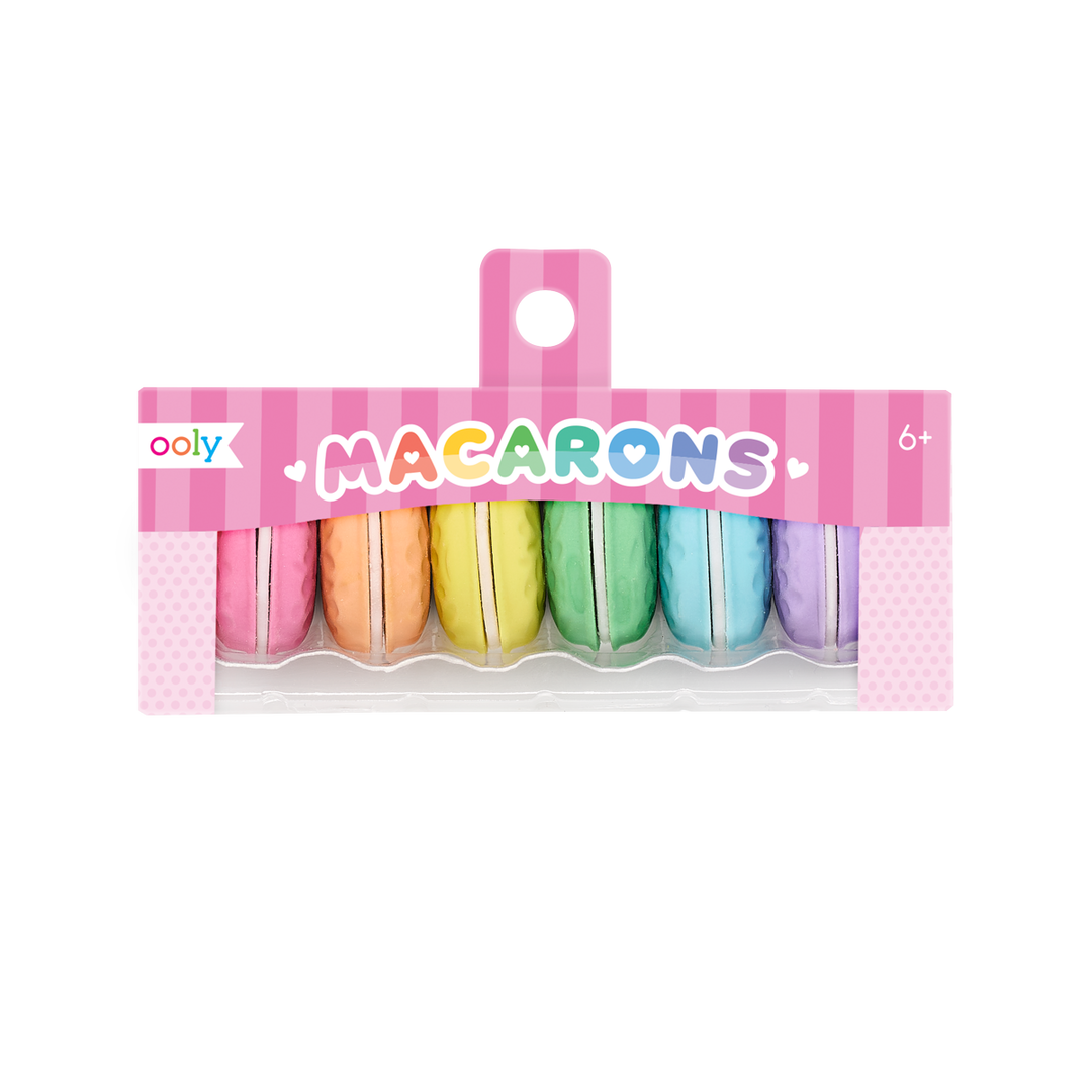 Macarons: Vanilla Scented Puzzle Erasers (Set of 6)