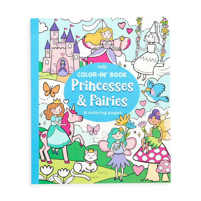 Color-in' Book : Princess &  Fairies