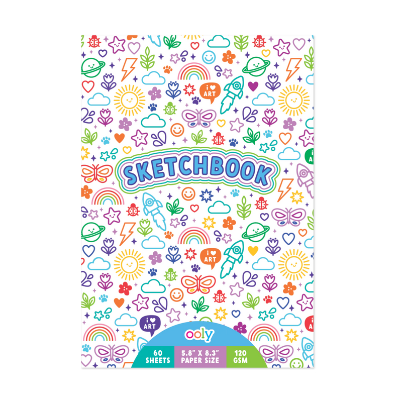 Colorful Doodles- Sketch Book (5.8'' x 8.3'';60)
