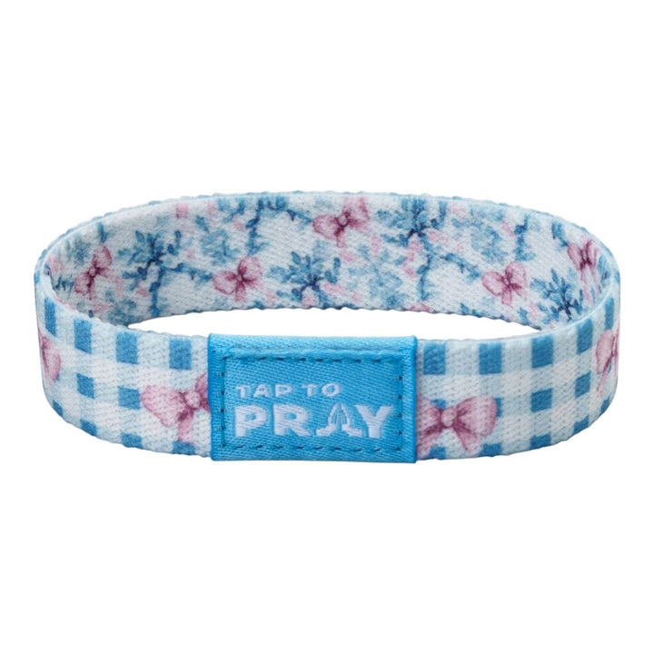 Tap To Pray® Wristband – Blue Belle: Small