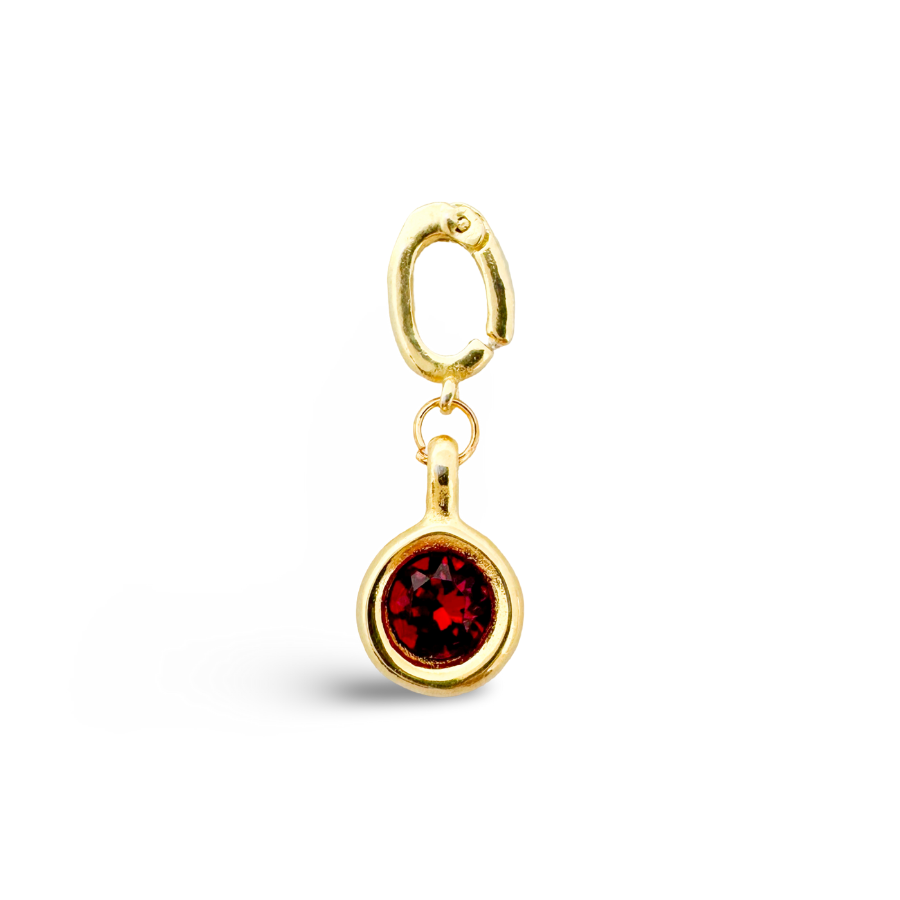 Birthstone Classic Gold Charms: October - Pink Tourmaline