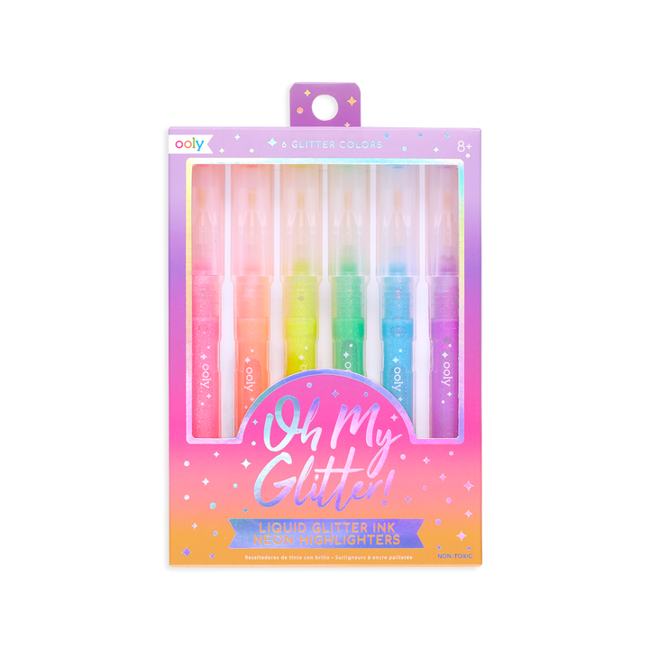 Oh My Glitter! Liquid Glitter Ink Neon Highlighters