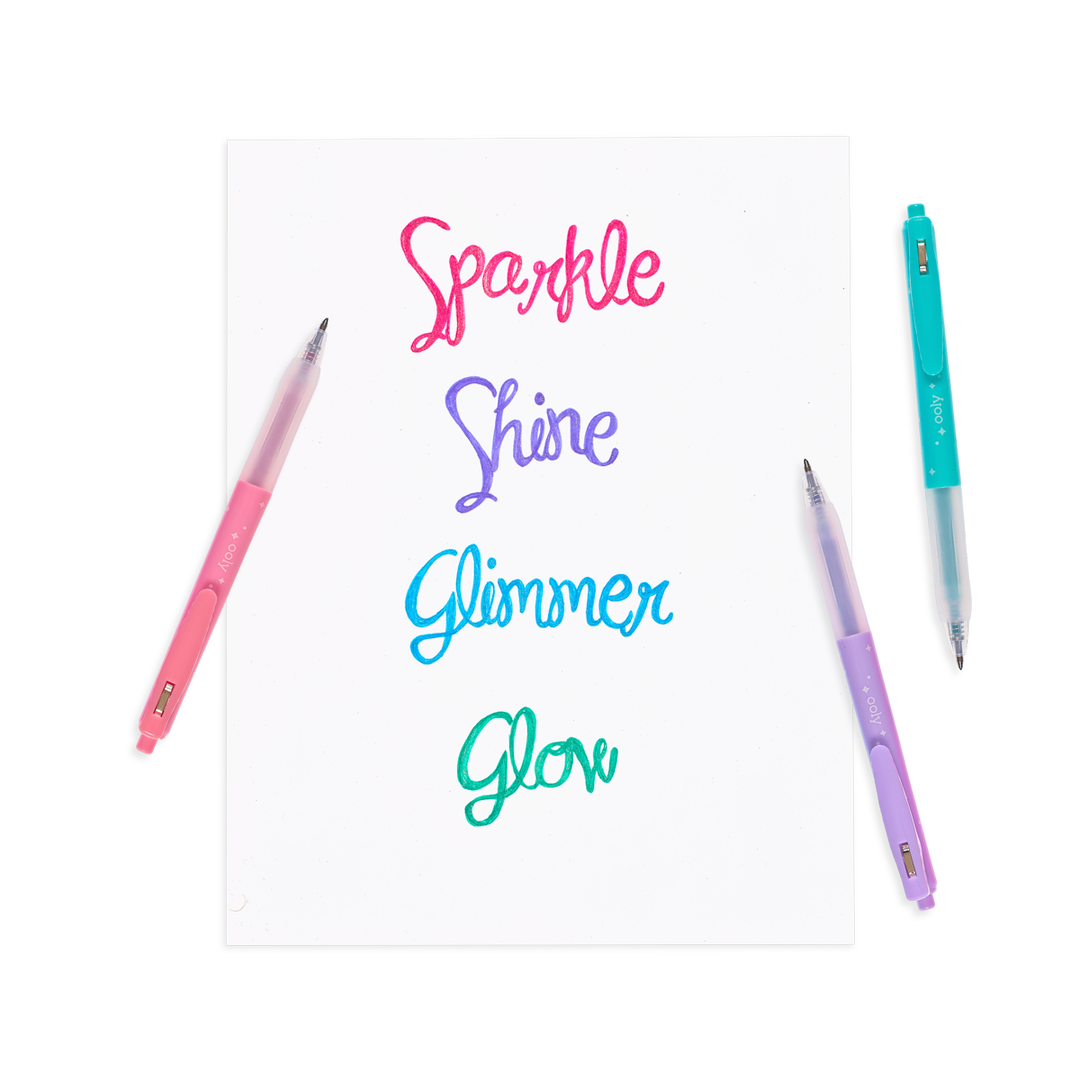 Oh My Glitter: Retractable Glitter Ink Gel Pens