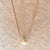 18k Gold Filled Solitaire Pearl Necklace