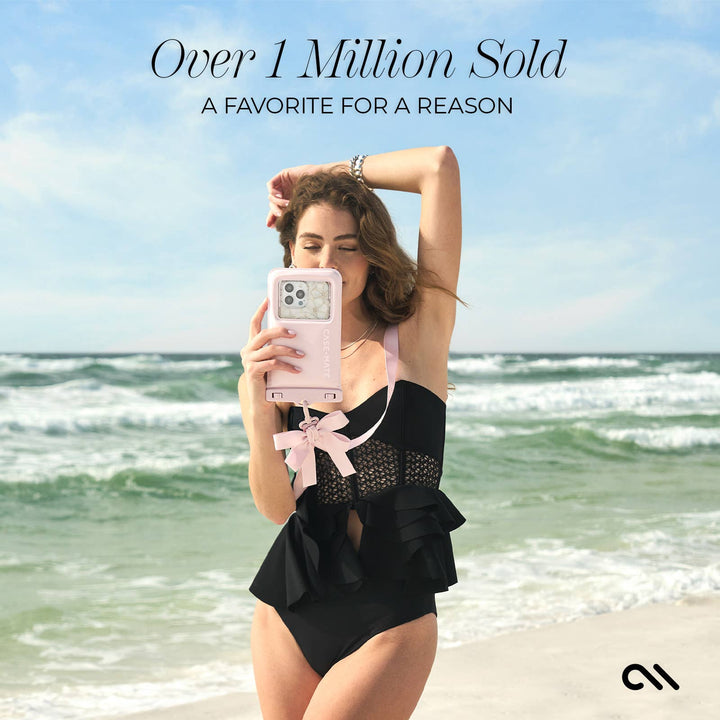 Case-Mate Ballet Pink Bow Waterproof Floating Pouch