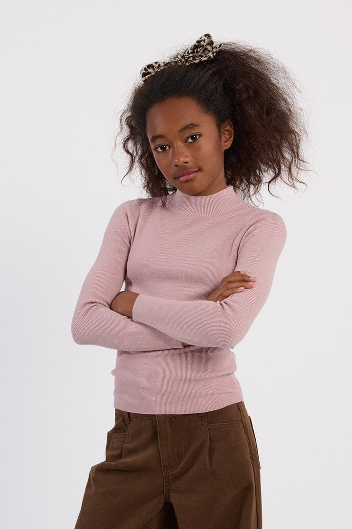 Girls Knitted Turtle Neck Sweater