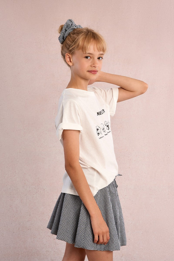 Black Girls Woven Skirt