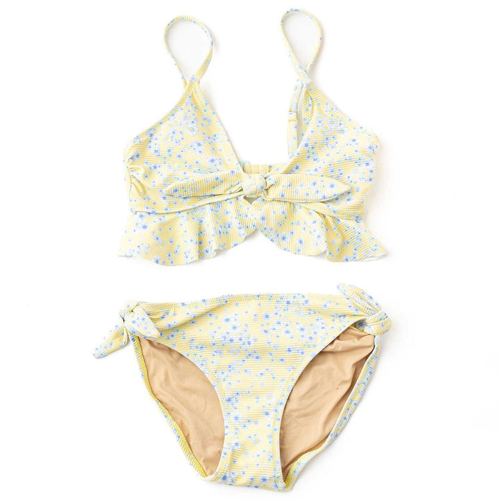 Butter Blooms Ribbed Ruffle Two Piece