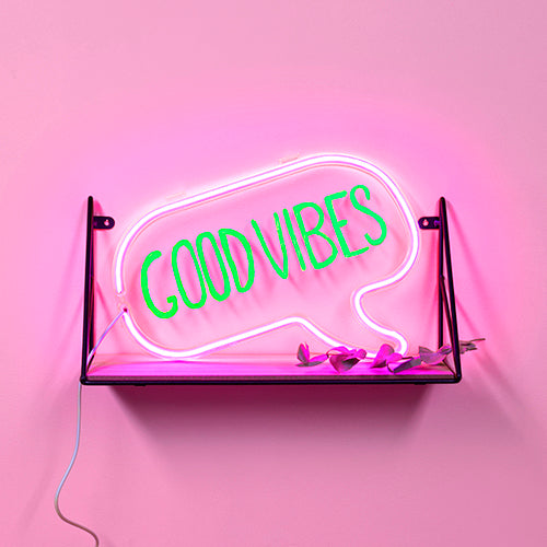 Neon Speech Bubble Frame Light