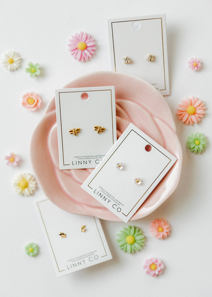 Screwback Stud Earrings - Lark Butterfly