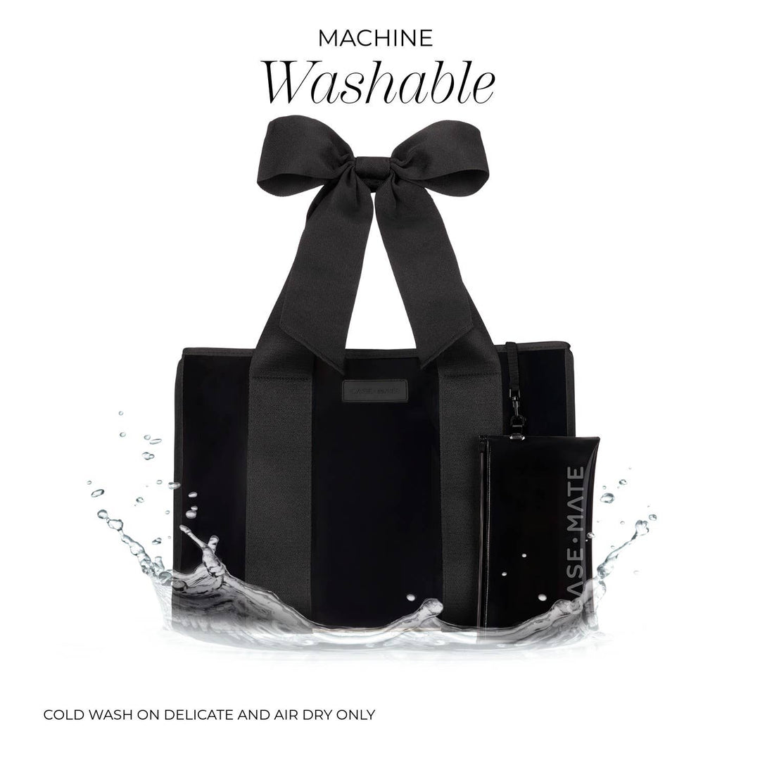 Case-Mate Midnight Black Bow Jelly Tote Bag