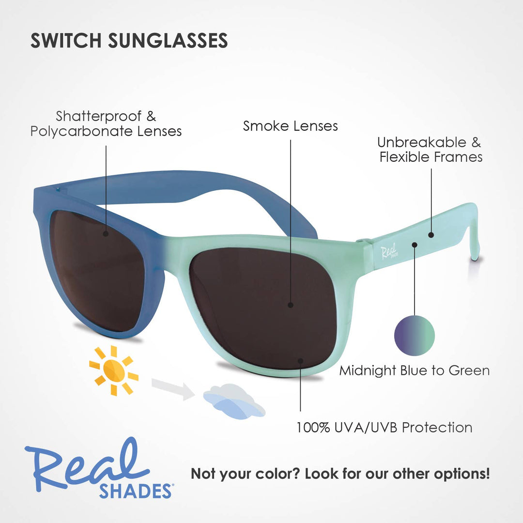 Switch Flexible Frame Sunglasses for Youth 7+: Light Blue Purple