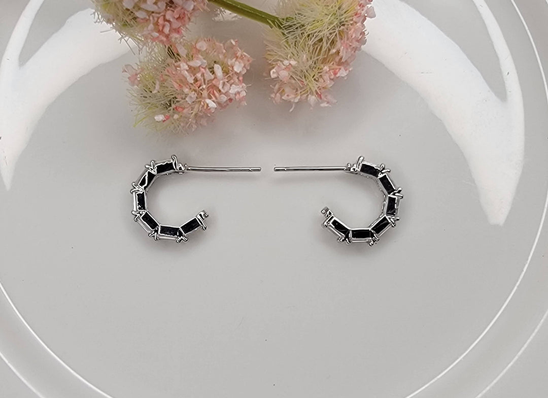 Double Layered Cz Hoop: GOLD - JY51