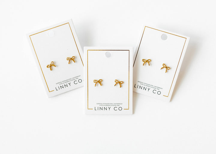 Screwback Stud Earrings - Sadie - Gold