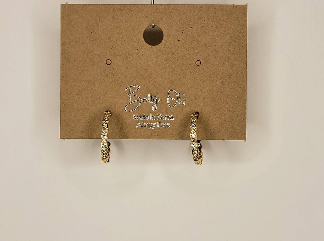 Small Cz Hoop: Gold - JY49