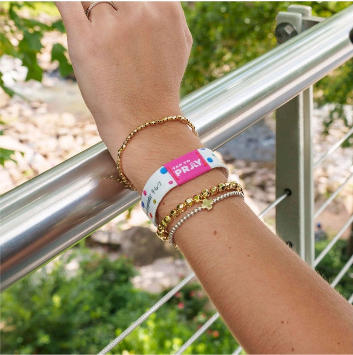 Tap To Pray® Kingfolk Series Wristband – Anxious For Nothing: Small