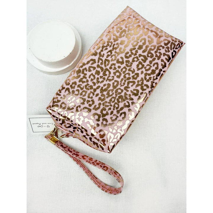 Waterproof Fabric Leopard Pattern Cosmetic Bag