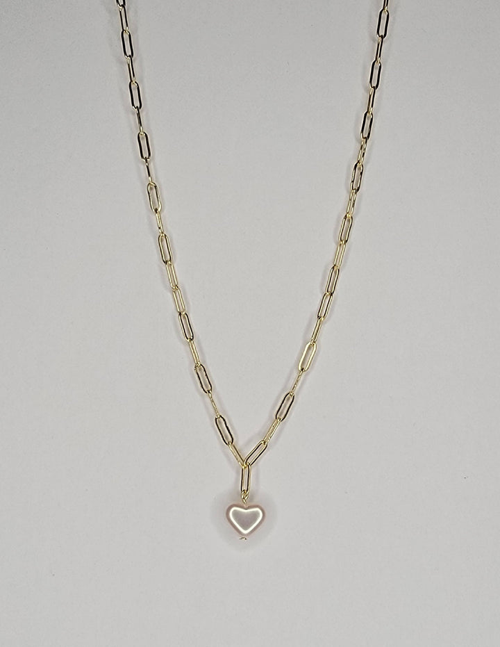 AURORA HEART PEARL NECKLACE. - BT60
