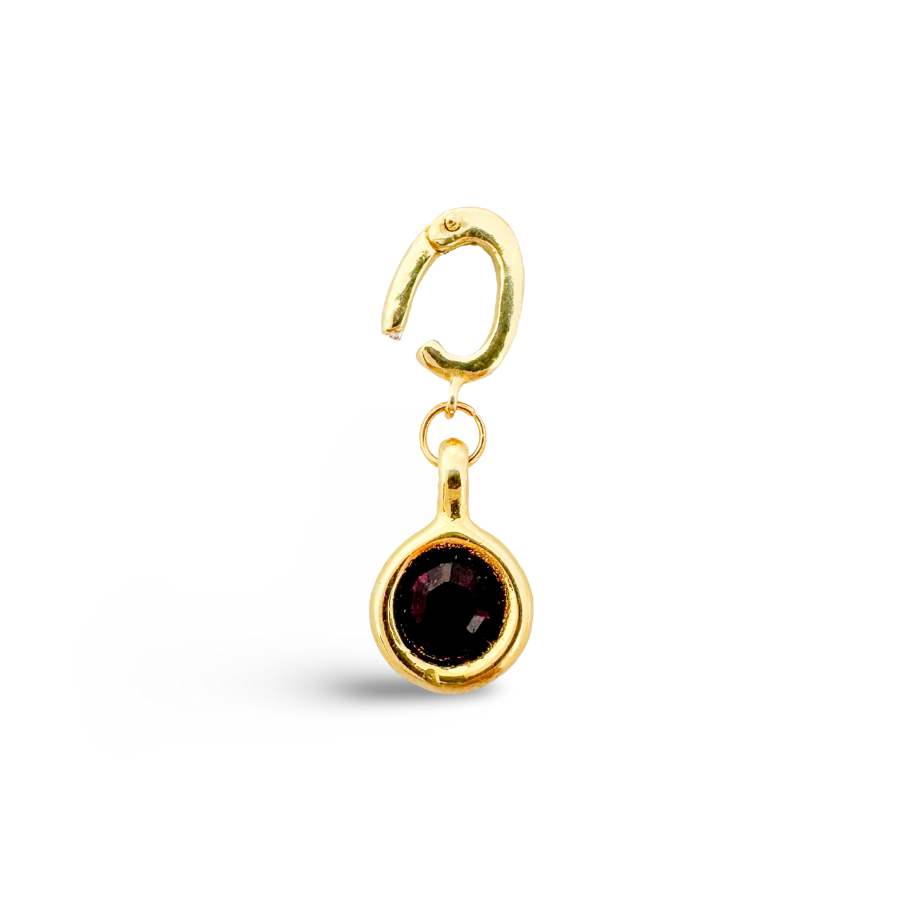 Birthstone Classic Gold Charms: October - Pink Tourmaline