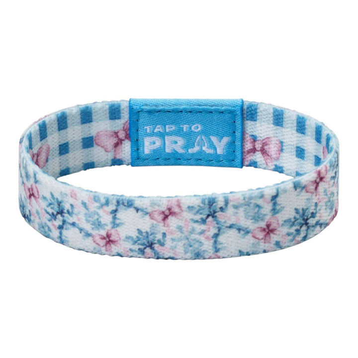 Tap To Pray® Wristband – Blue Belle: Small