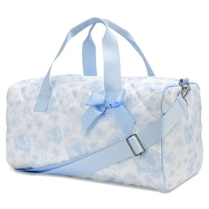 Beautiful Blue Toile Duffel Bag