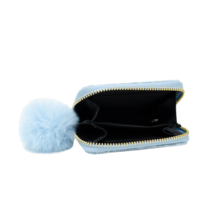 Tweed Solid Wallet: Pink