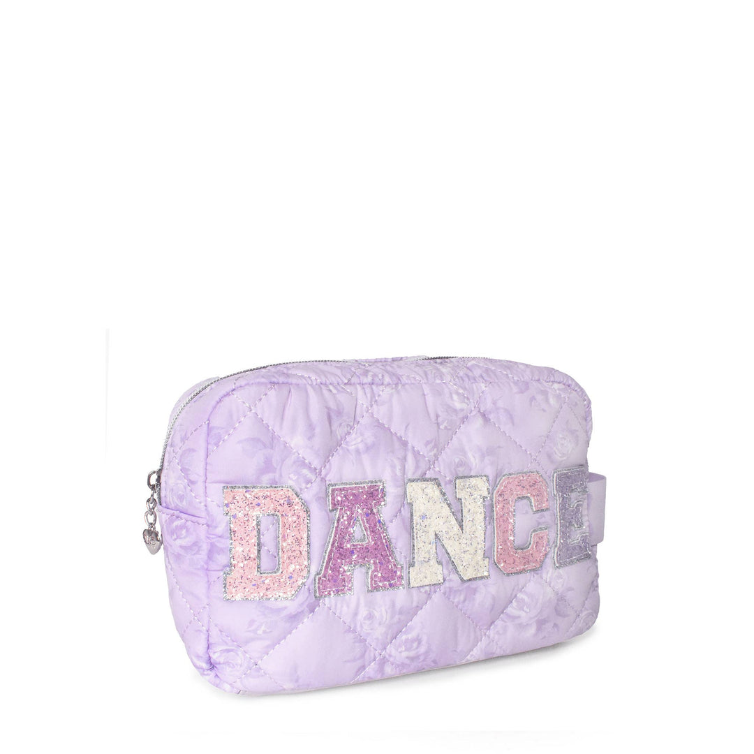 'DANCE' Floral Printed Quilted Pouch
