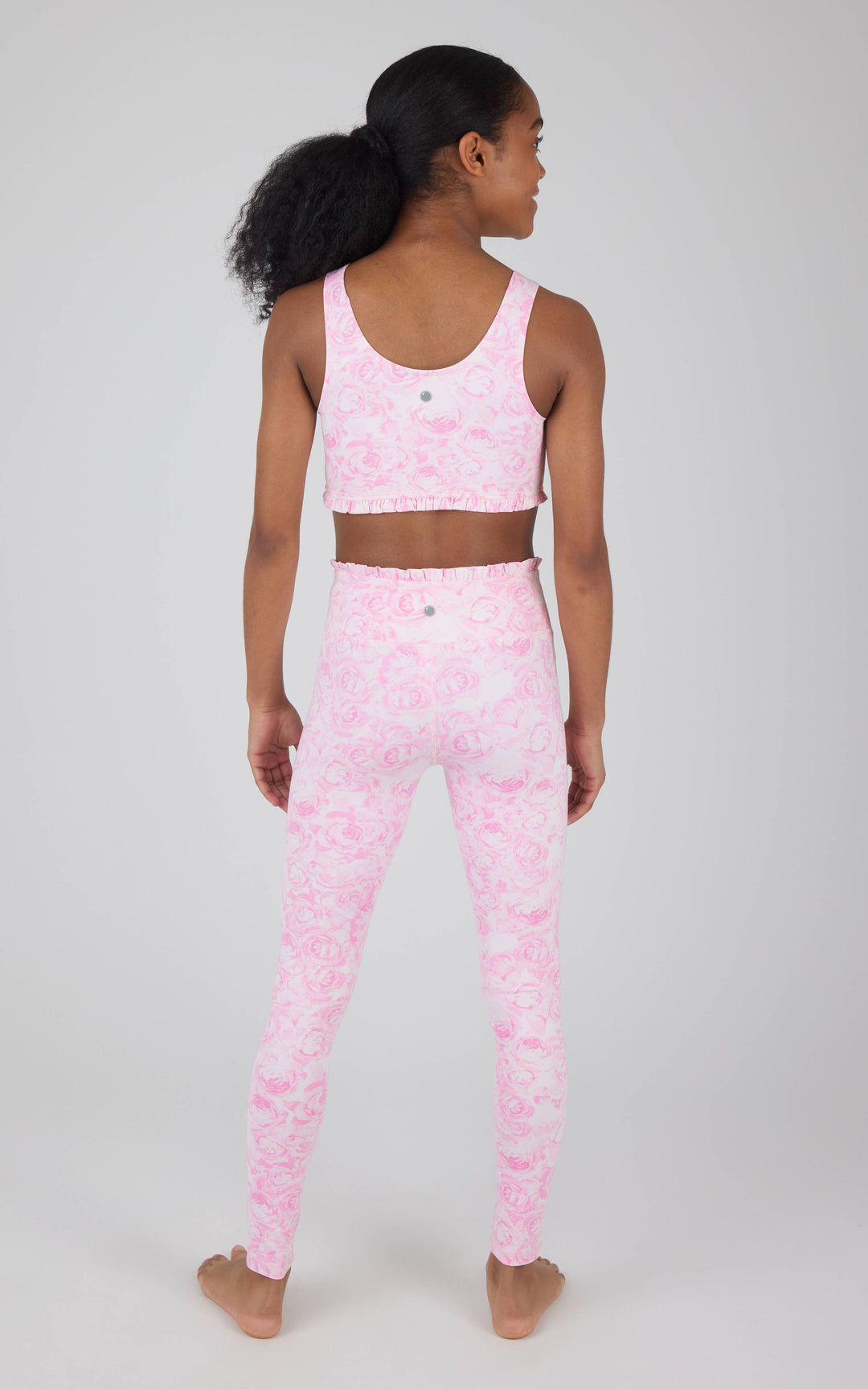 Girls Lux Ruffle Detailed Bra and Leggings - SET: Granada Sky