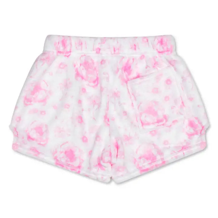 Pretty Pink Toile Plush Shorts