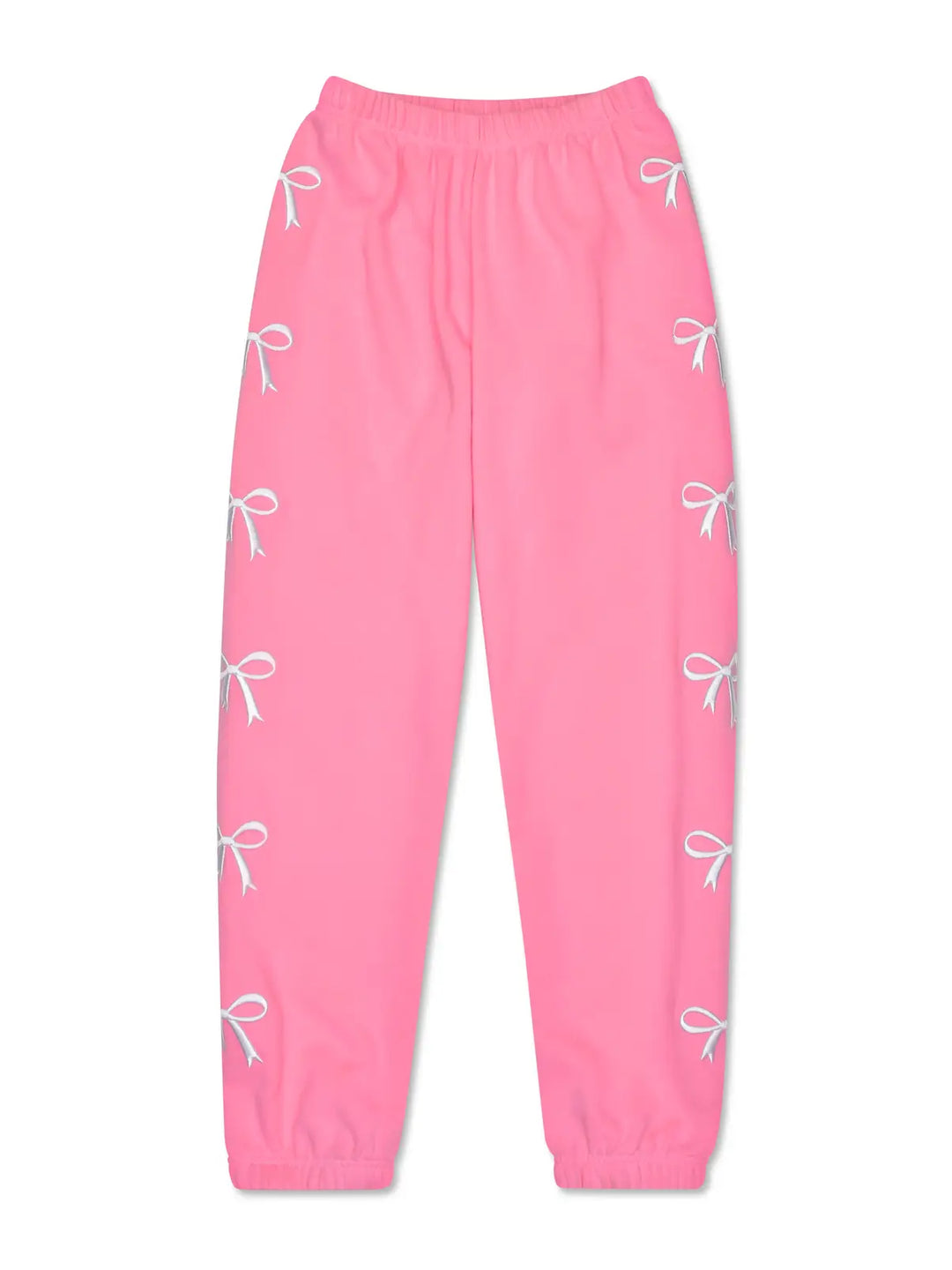 Embroidered Bow Sweatpants