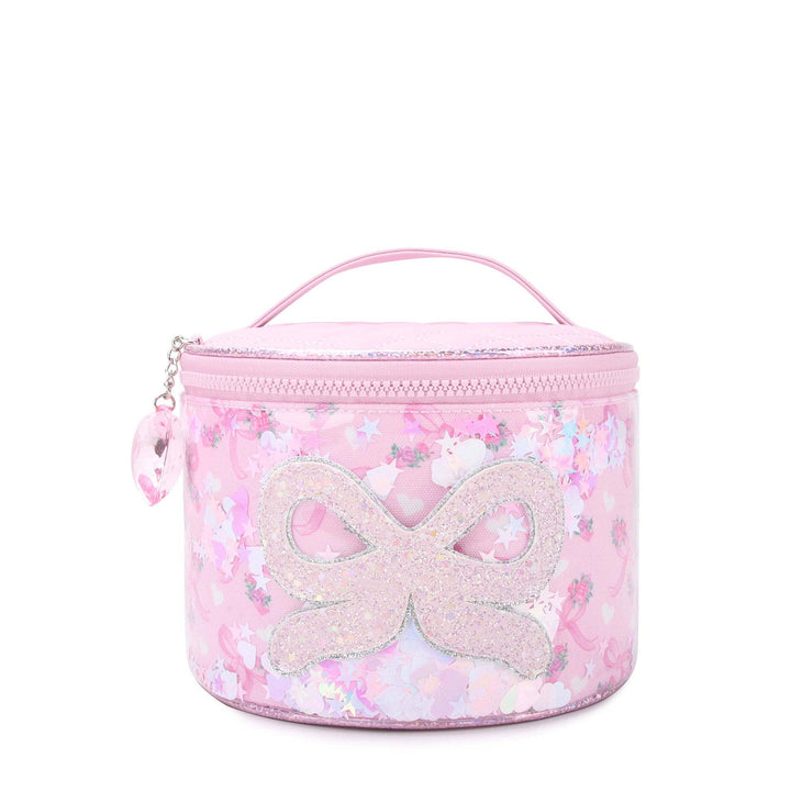 Confetti Floral Bow Round Glam Bag