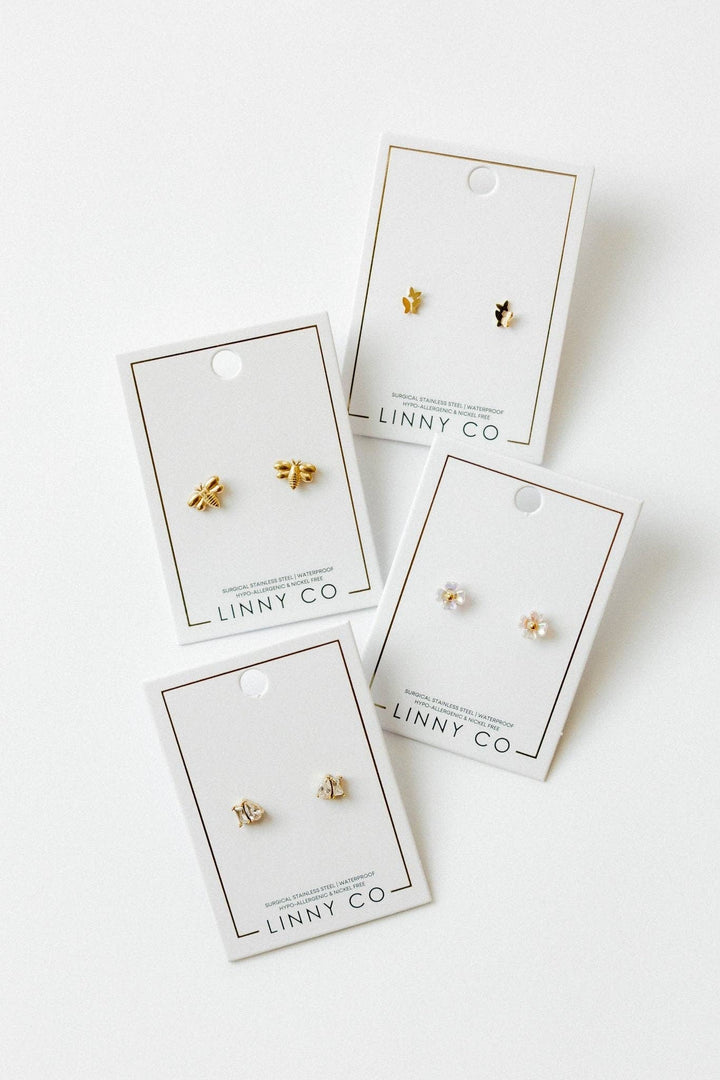 Screwback Stud Earrings - Lark Butterfly