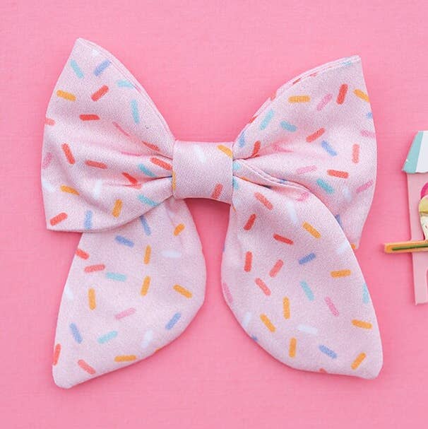 Pink Sprinkle Birthday Bow