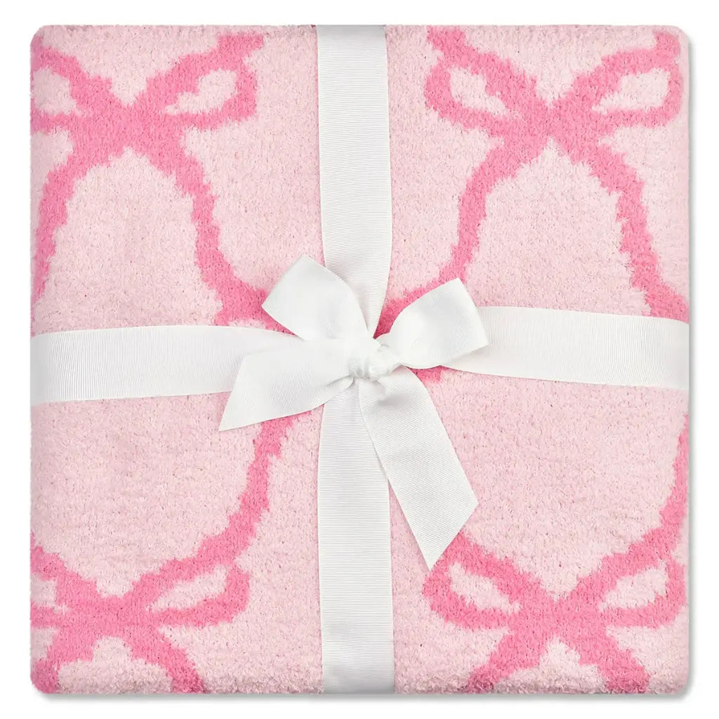 Sweet Trellis Bow Cozy Blanket