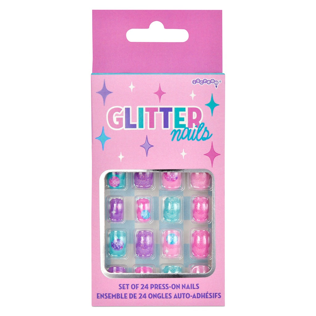 glitter press on nail set